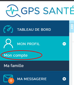 Compte famille GPS Santé : modifier les infos d'un proche