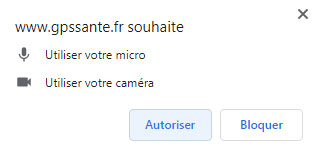 activation micro et caméra pour la téléconsultation médicale