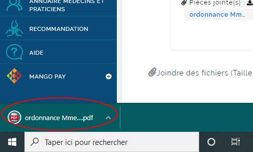 récupérer un document médical téléchargé sur votre ordinateur