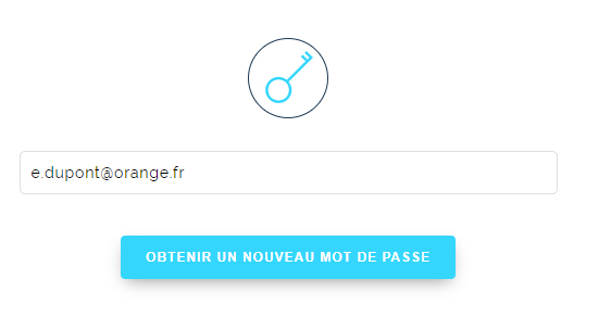 page de réinitialisation de mot de passe patient gps sante